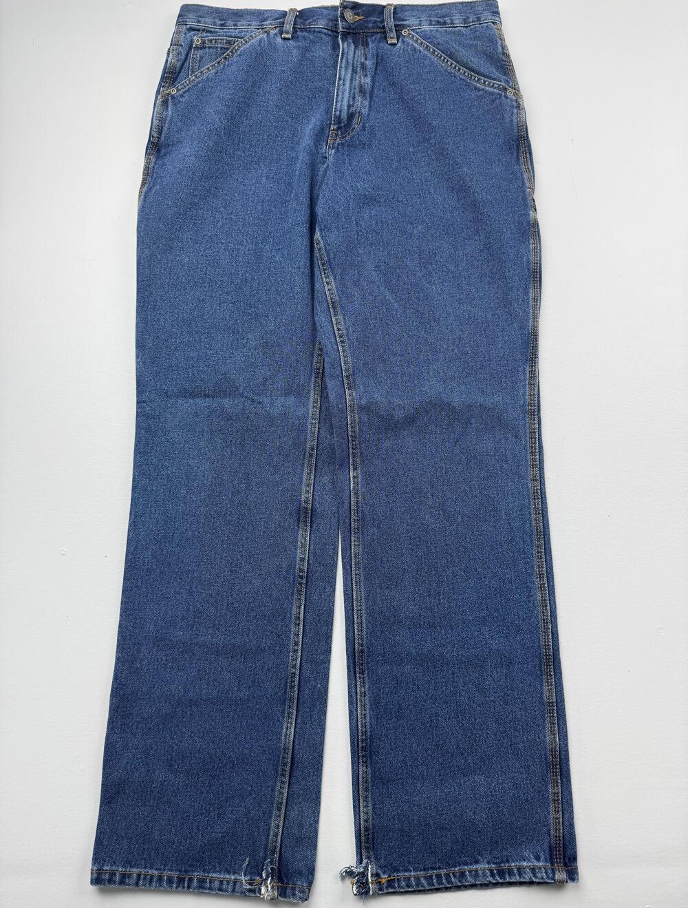 C.E. Schmidt Workwear Jeans Mens 34x34 Blue Denim Relaxed Straight Carpenter